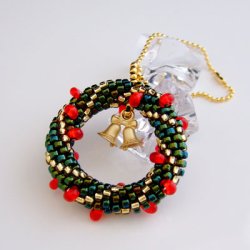 画像1: クリスマスのリースチャーム