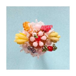 画像5: ビーズステッチで編むバッグチャーム〜プリンアラモード〜