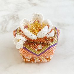 画像2: ペヨーテステッチで編むBOX〜うめ〜