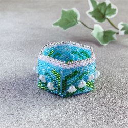 画像3: ペヨーテステッチで編むBOX〜すずらん〜