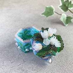 画像2: ペヨーテステッチで編むBOX〜すずらん〜